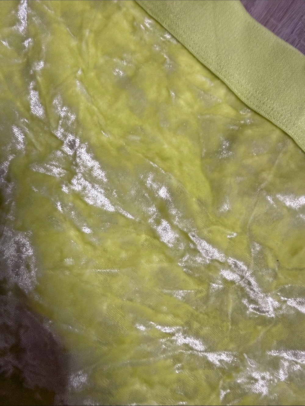 PINK Victoria's Secret Sheer Velvet Boyshorts - Neon Lime - Picture 3 of 5